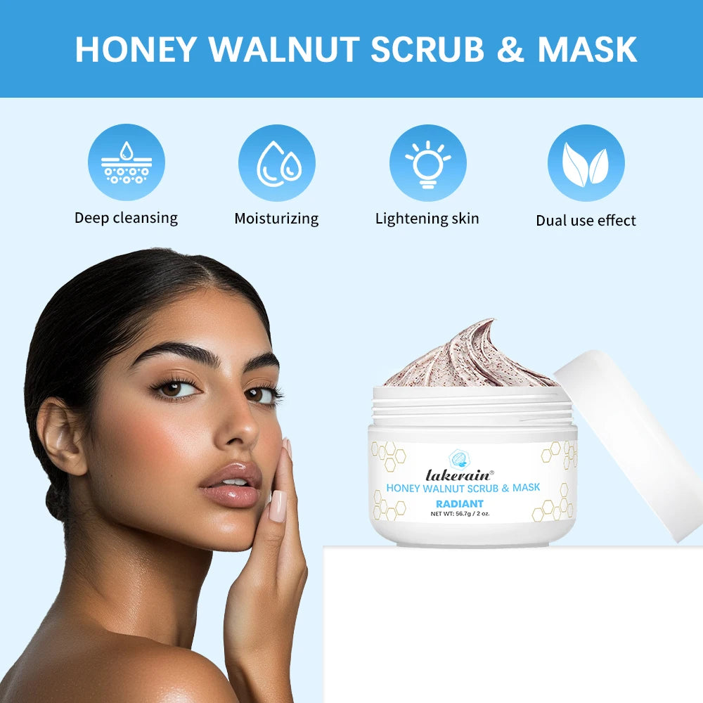 Honey Walnut Exfoliating Facial Scrub and Moisturizing Mask - 2
