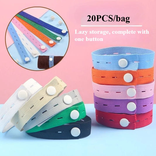 Adjustable Elastic Storage Bands with Snap Closure