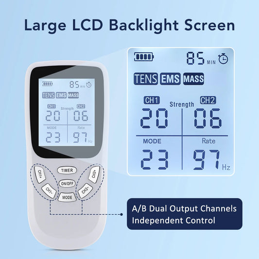 Digital TENS & EMS Muscle Stimulator for Pain Relief