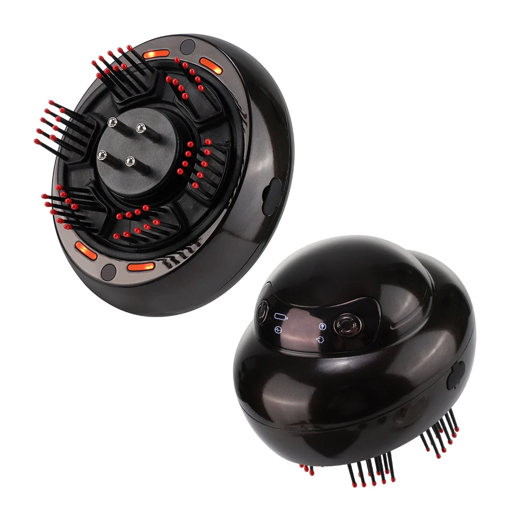 Electric Scalp Massager with Red Light Therapy and Oil Applicator