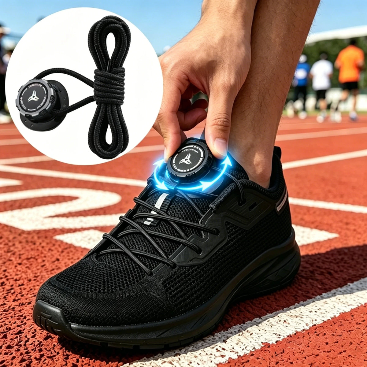 Quick-Release Swivel Dial No-Tie Shoelaces for Sneakers