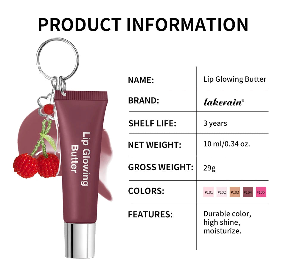 Moisturizing Lip Gloss with Keychain