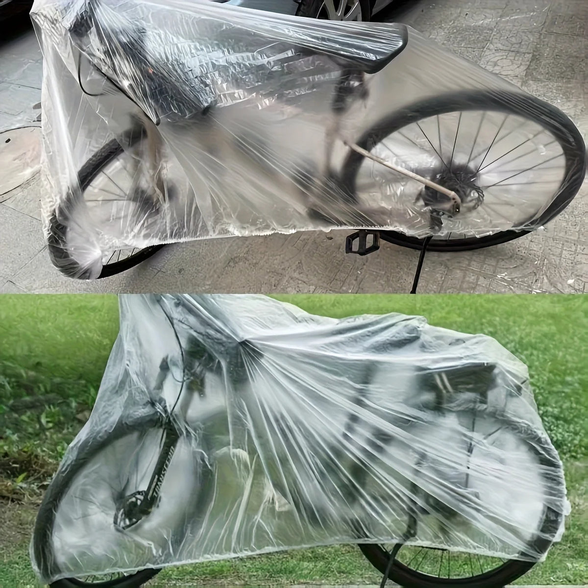 Disposable Waterproof Transparent Bicycle and Motorcycle Rain Cover