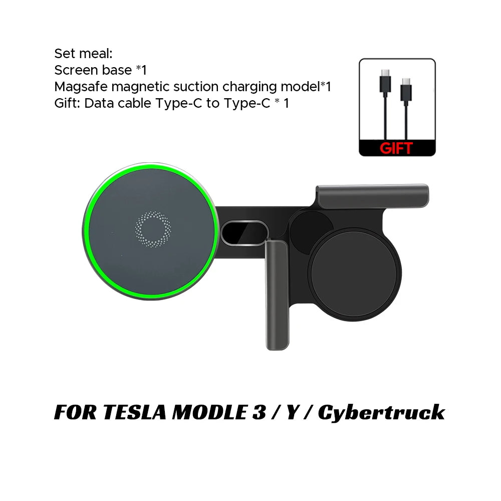 Magnetic Wireless Charging Car Phone Mount for Tesla and Electric Cars - 24