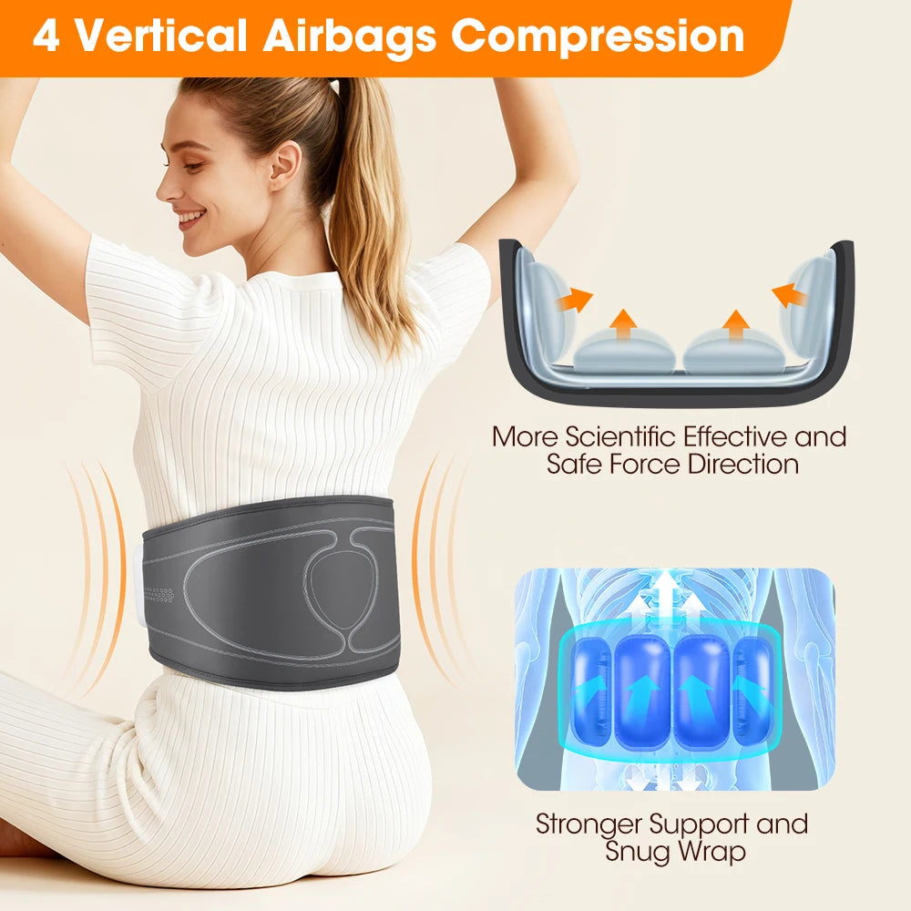 Cordless Heated Back Massage Belt with Air Compression