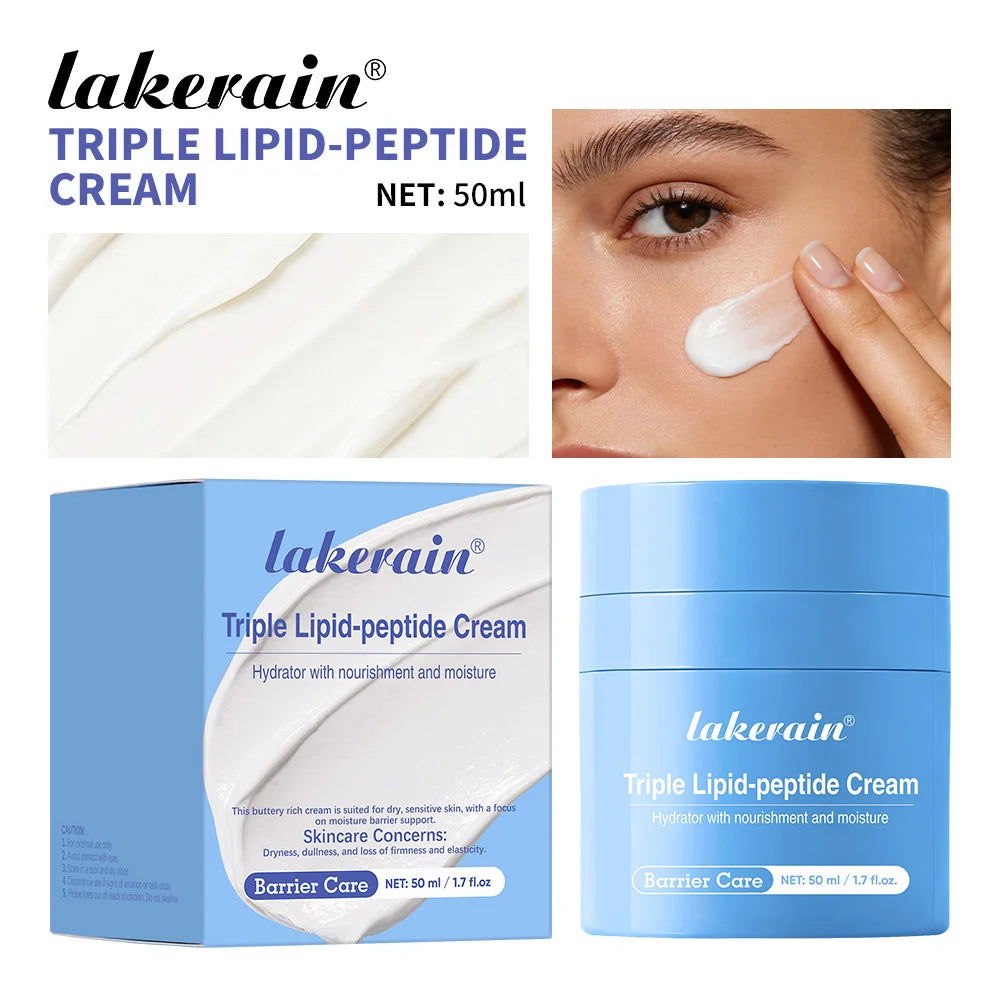 Triple Lipid Peptide Moisturizing Face Cream for Dry Sensitive Skin