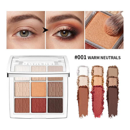 9-Color Professional Matte and Shimmer Eyeshadow Palette