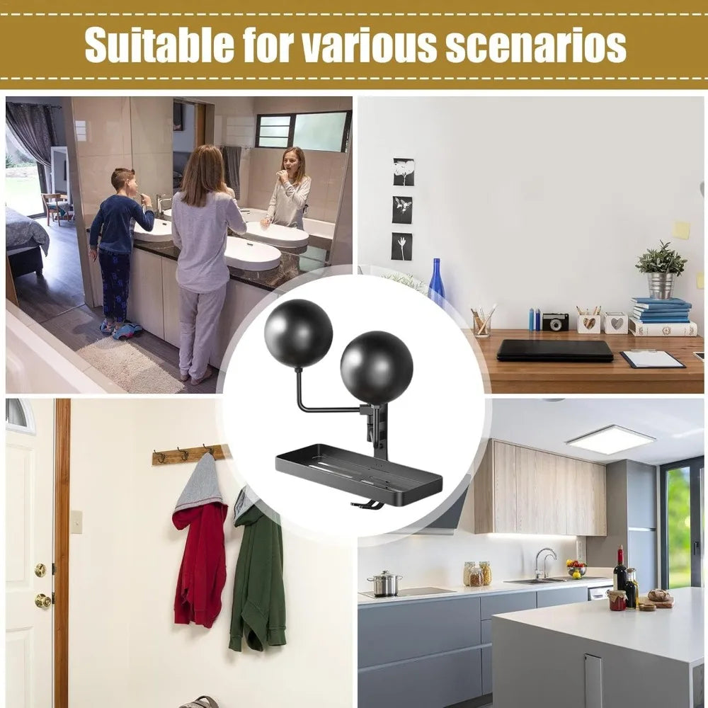 Wall Mounted Motorcycle Helmet Rack with Storage Shelf