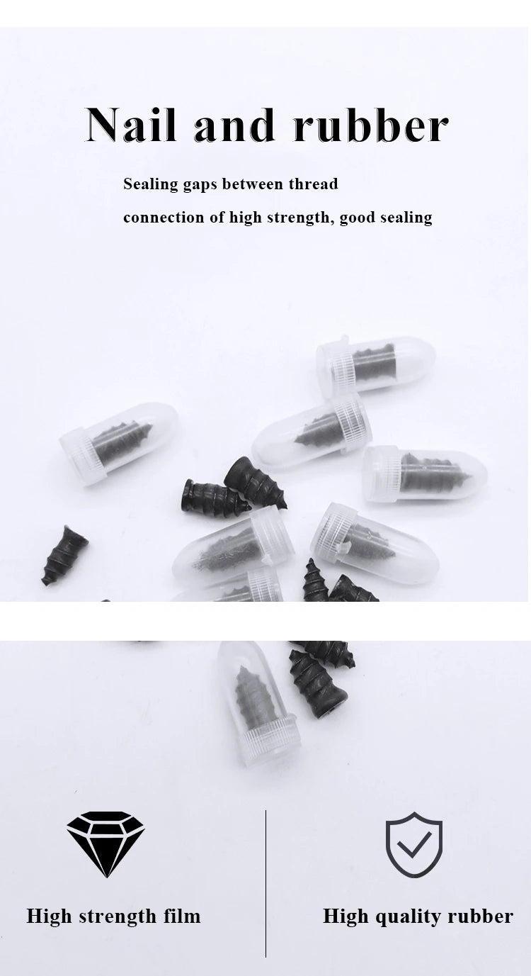 Instant Tire Puncture Repair Rubber Nails - 12