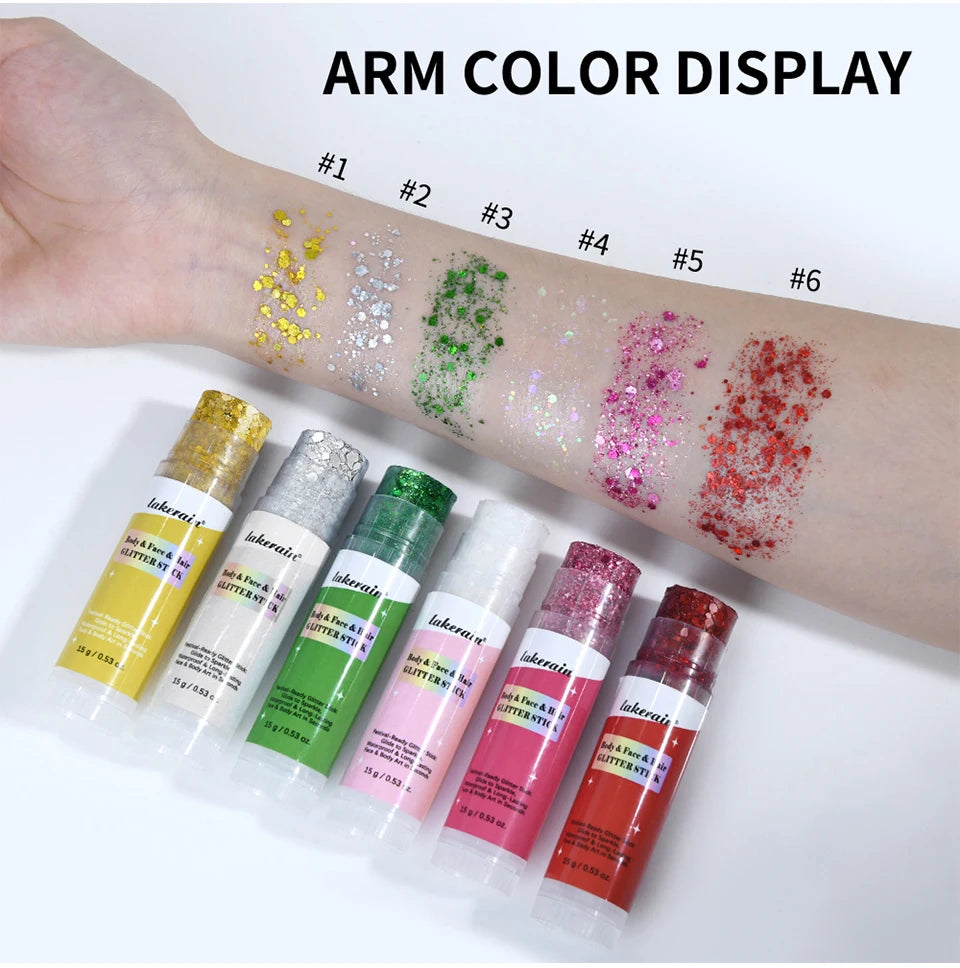 Waterproof Glitter Shimmer Stick for Face and Body