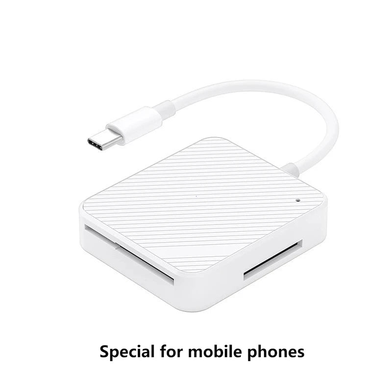 4-in-1 USB-C Multi-Memory Card Reader Adapter - 12
