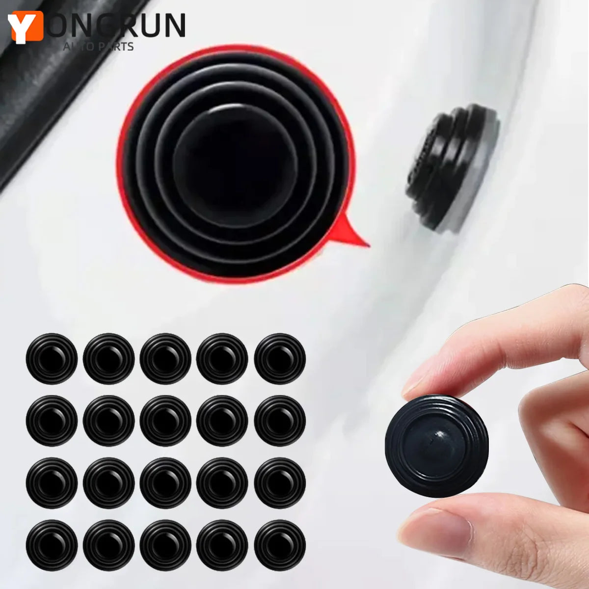 Car Door Shock Absorber Pads Noise Reduction Silicone Buffer Stickers