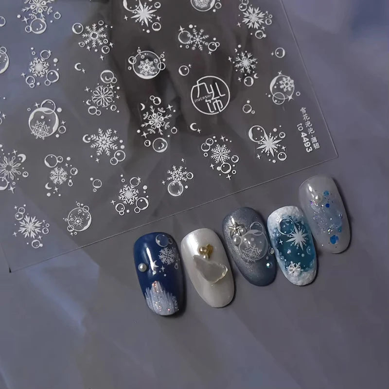 3D Christmas Cartoon Self-Adhesive Nail Art Decal Stickers