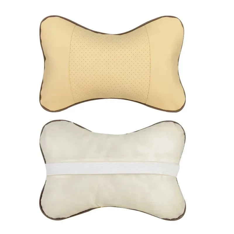 Ergonomic PU Leather Car Neck Support Pillow - 6