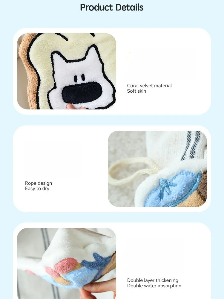 Cute Dog Shaped Hanging Hand Towel