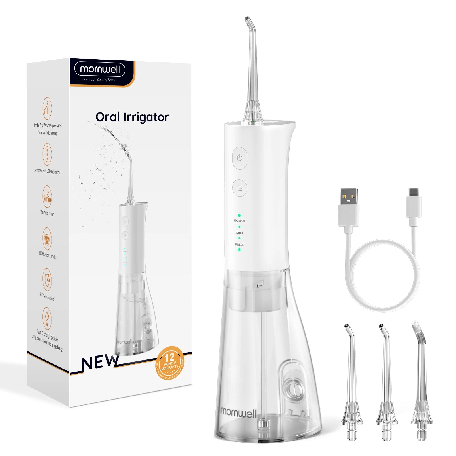 Portable Rechargeable Oral Water Flosser for Deep Teeth Cleaning - 18