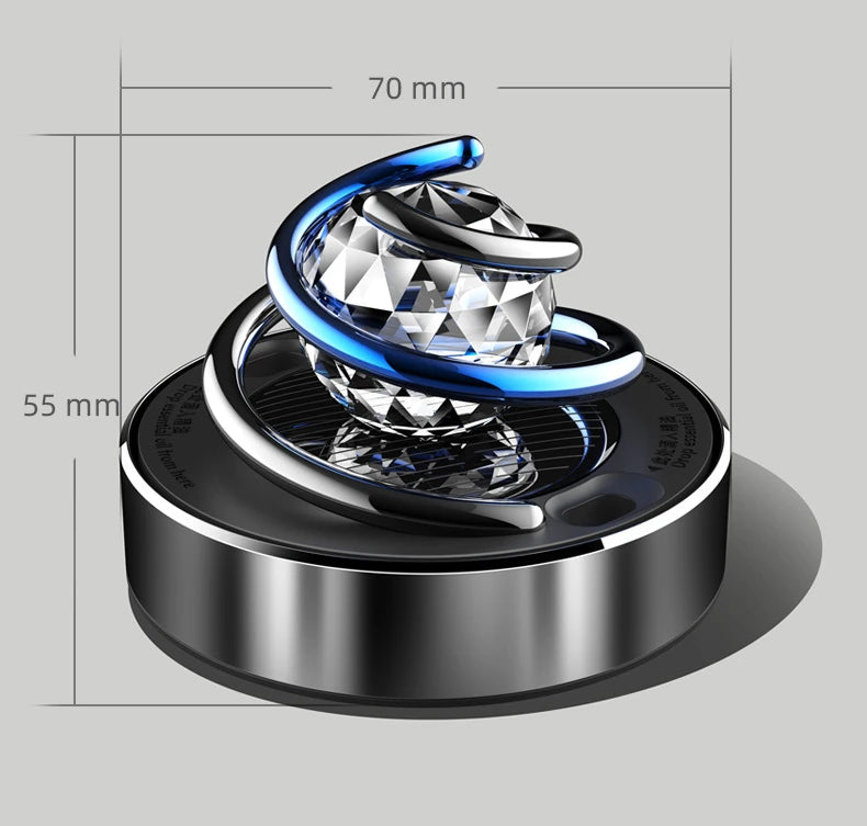 Solar Powered Rotating Car Air Freshener Diffuser - 12