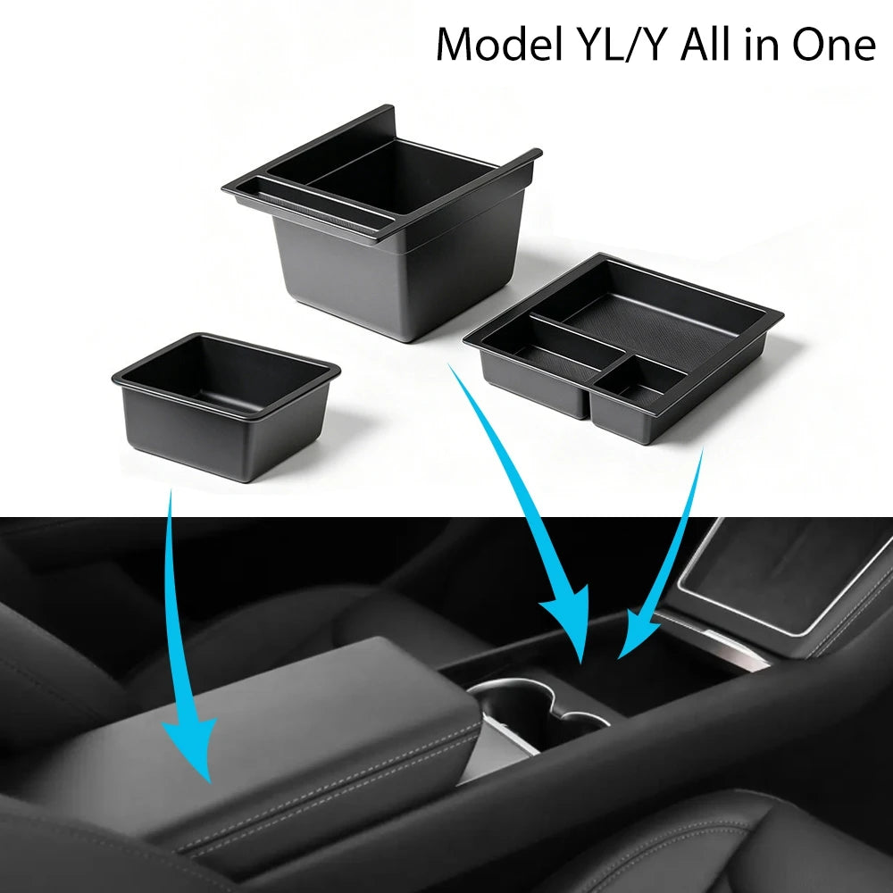Center Console Organizer Storage Tray for Tesla Model Y Juniper 2025 - 8