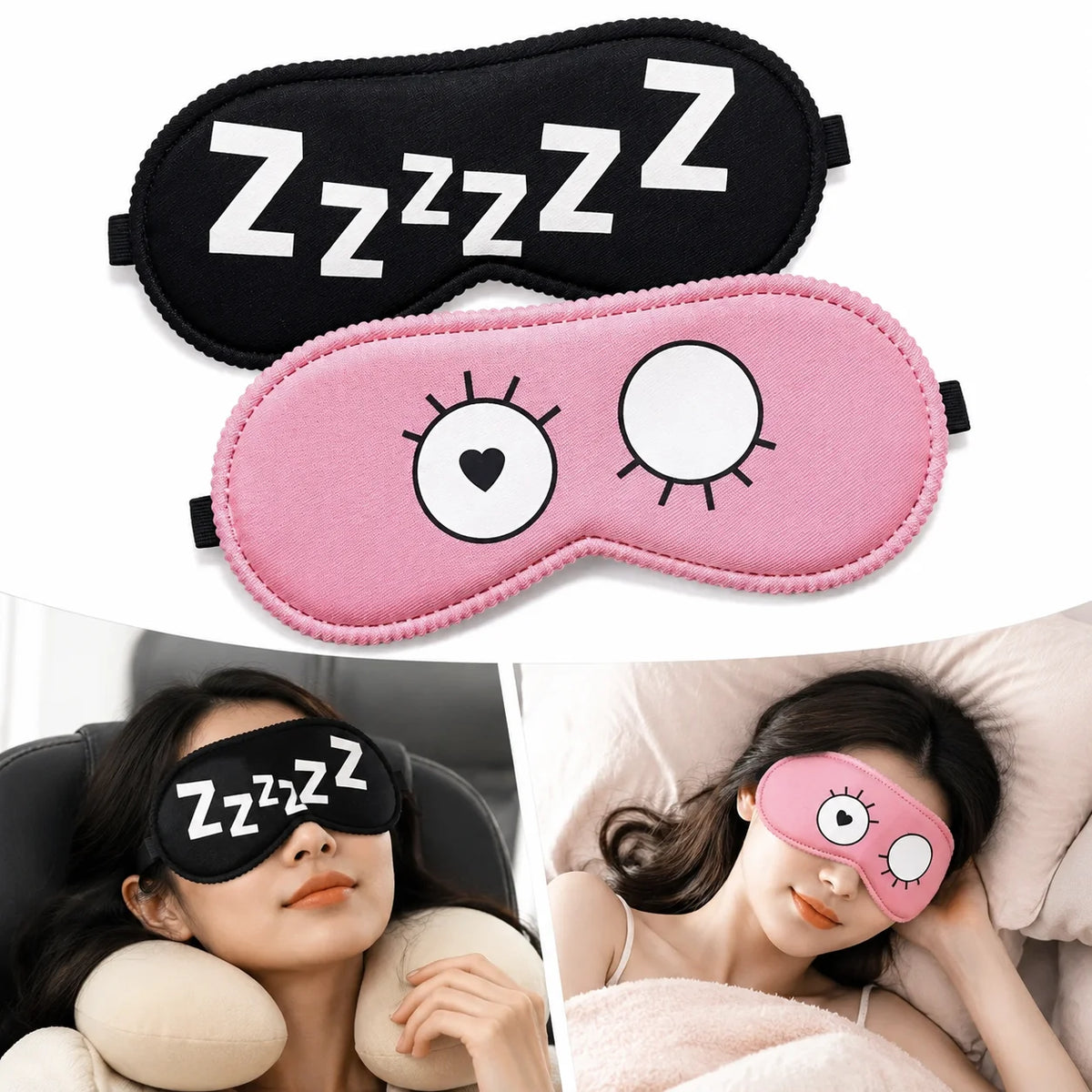 Cartoon Sleep Mask for Travel and Rest