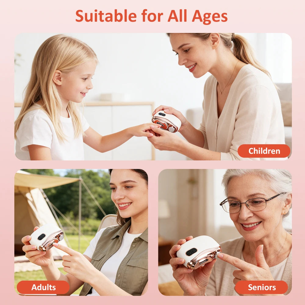 Automatic Electric Nail Clipper with LED Light for All Ages - 12