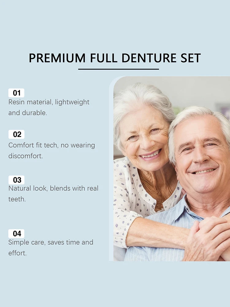 Comfortable Silicone Denture Set for Natural Smile