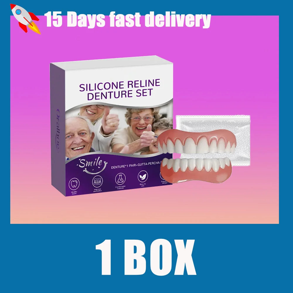 Comfort Fit Silicone Denture Reline and Care Kit - 8