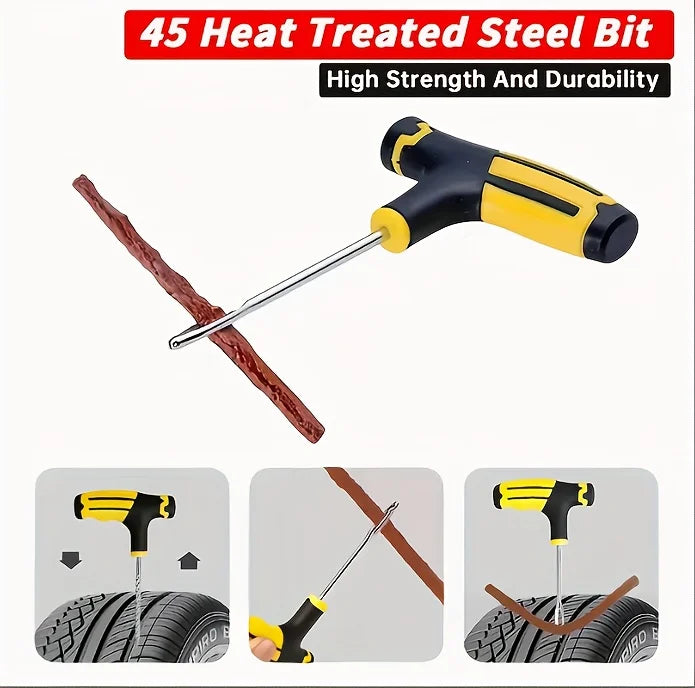 Emergency Tire Puncture Repair Kit for Cars and Motorcycles