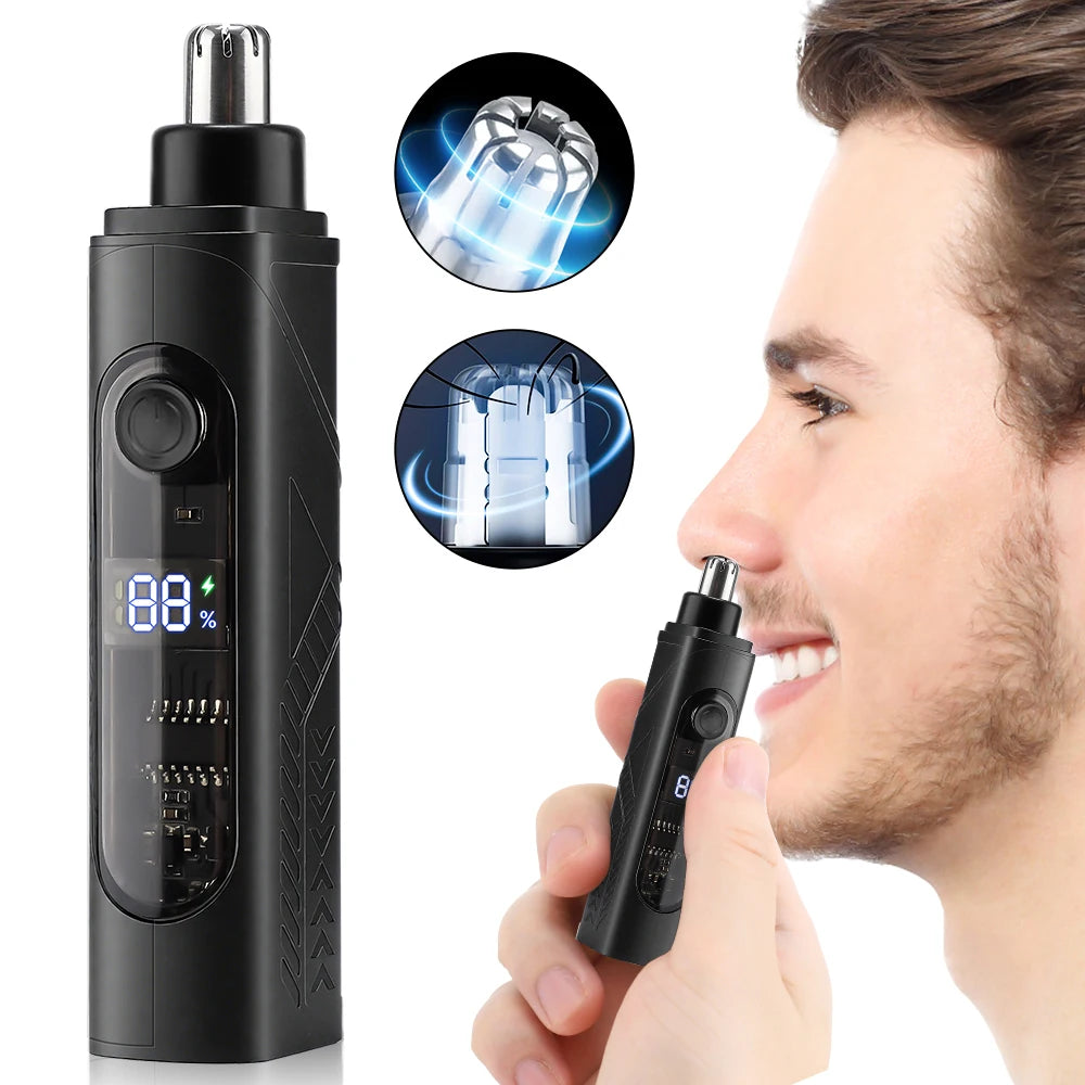 Electric Rechargeable Painless Nose and Ear Hair Trimmer - 14