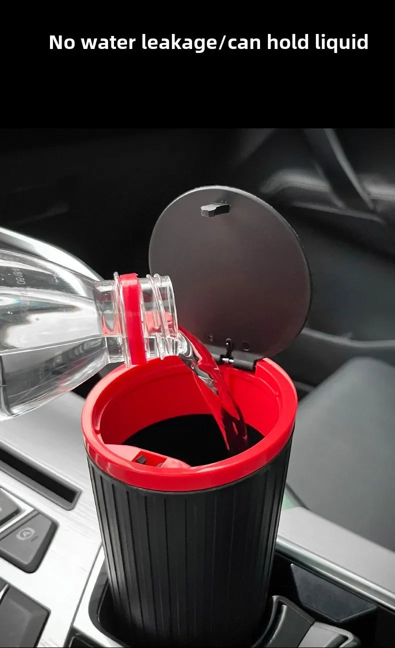 Portable Car Trash Bin Auto Garbage Can Interior Organizer Storage Bucket