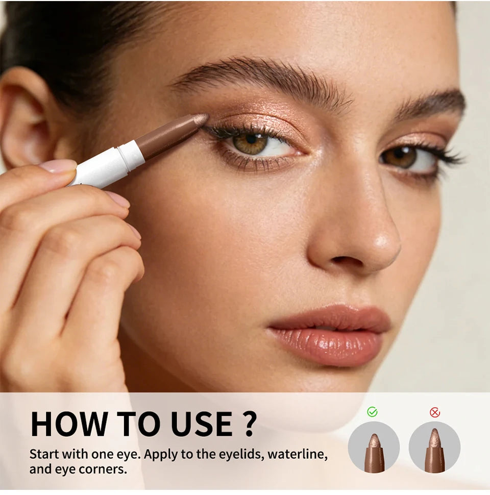 Waterproof Shimmer and Matte Eyeshadow Pencil Stick - 13
