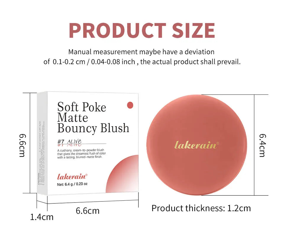 Matte Cream-to-Powder Bouncy Blush for Natural Flush - 17