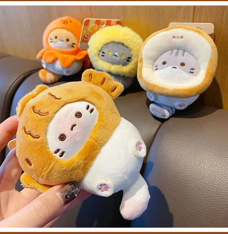 Cute Cat Plush Keychain Bag Charm - 10