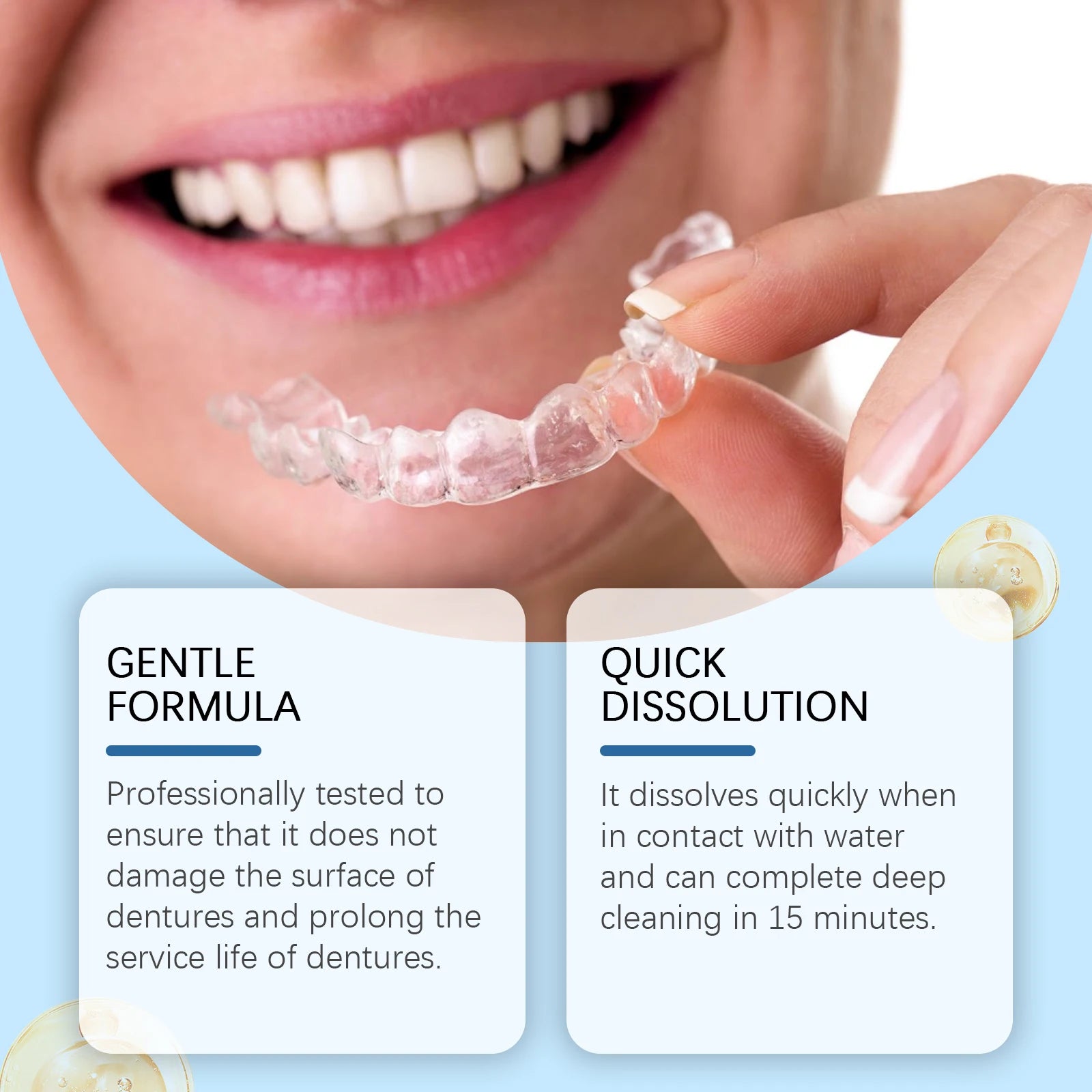 Effervescent Denture Cleaning Tablets for Fresh Breath - 3