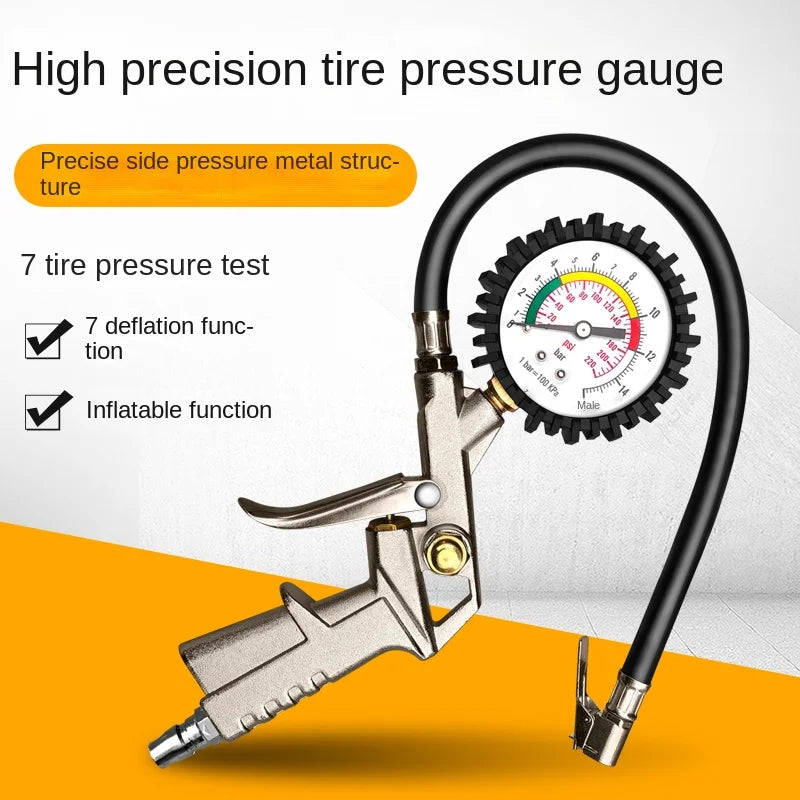 Multifunctional Tire Pressure Gauge and Inflator for Vehicles - 2