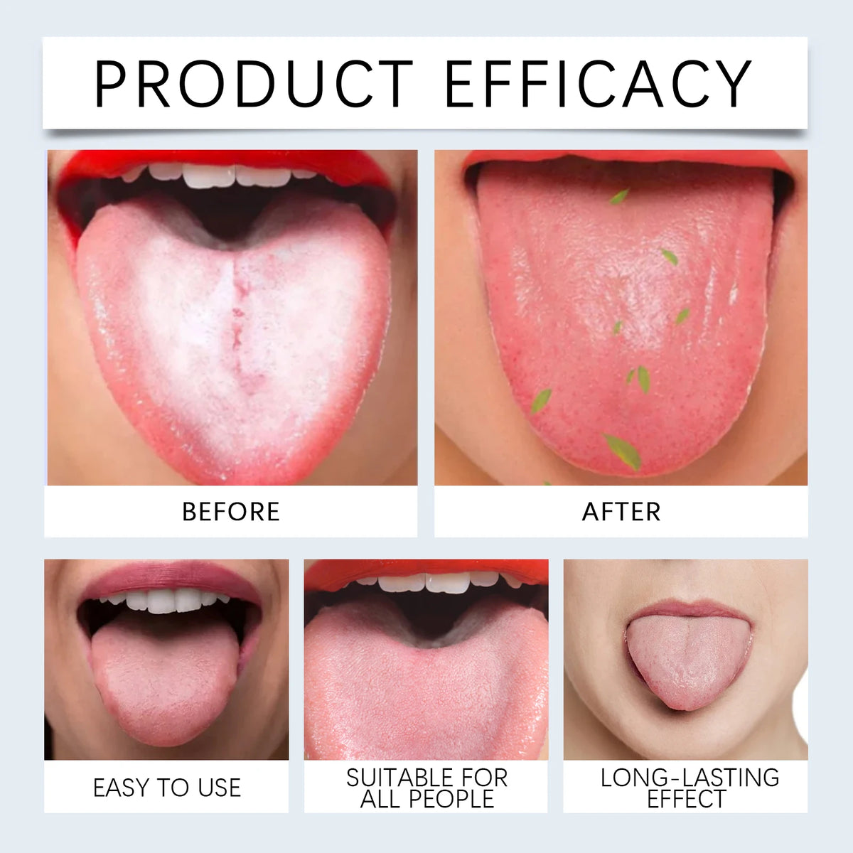 Tongue Cleaning Gel and Scraper Set for Fresh Breath