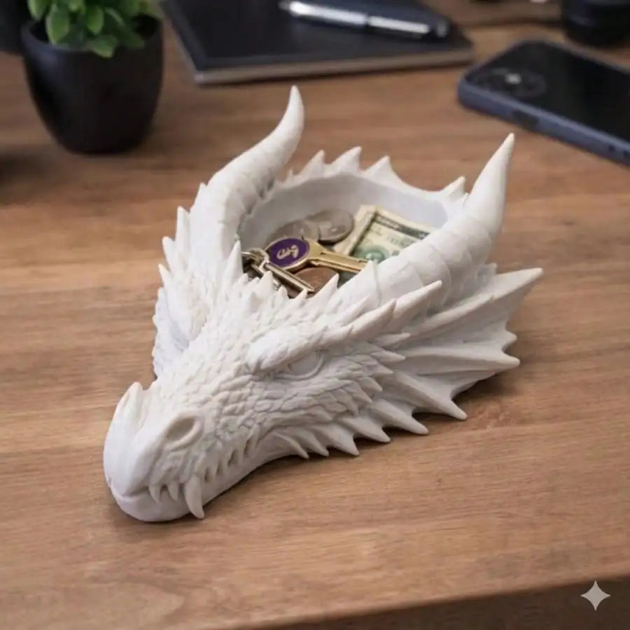 Dragon Head Desktop Storage Tray for Keys and Jewelry - 12