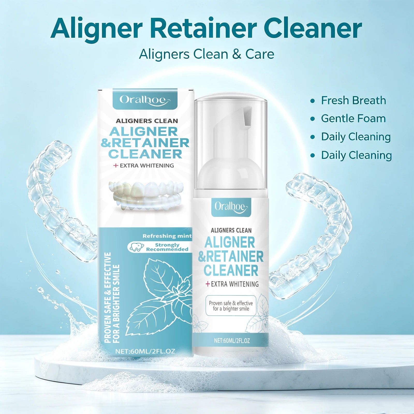 Foaming Aligner and Retainer Cleaner - 1