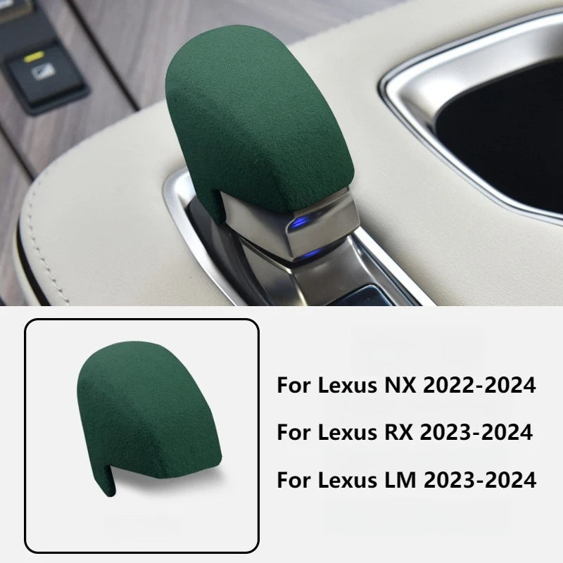 Suede Gear Shift Knob Cover for Lexus NX RX LM - 21