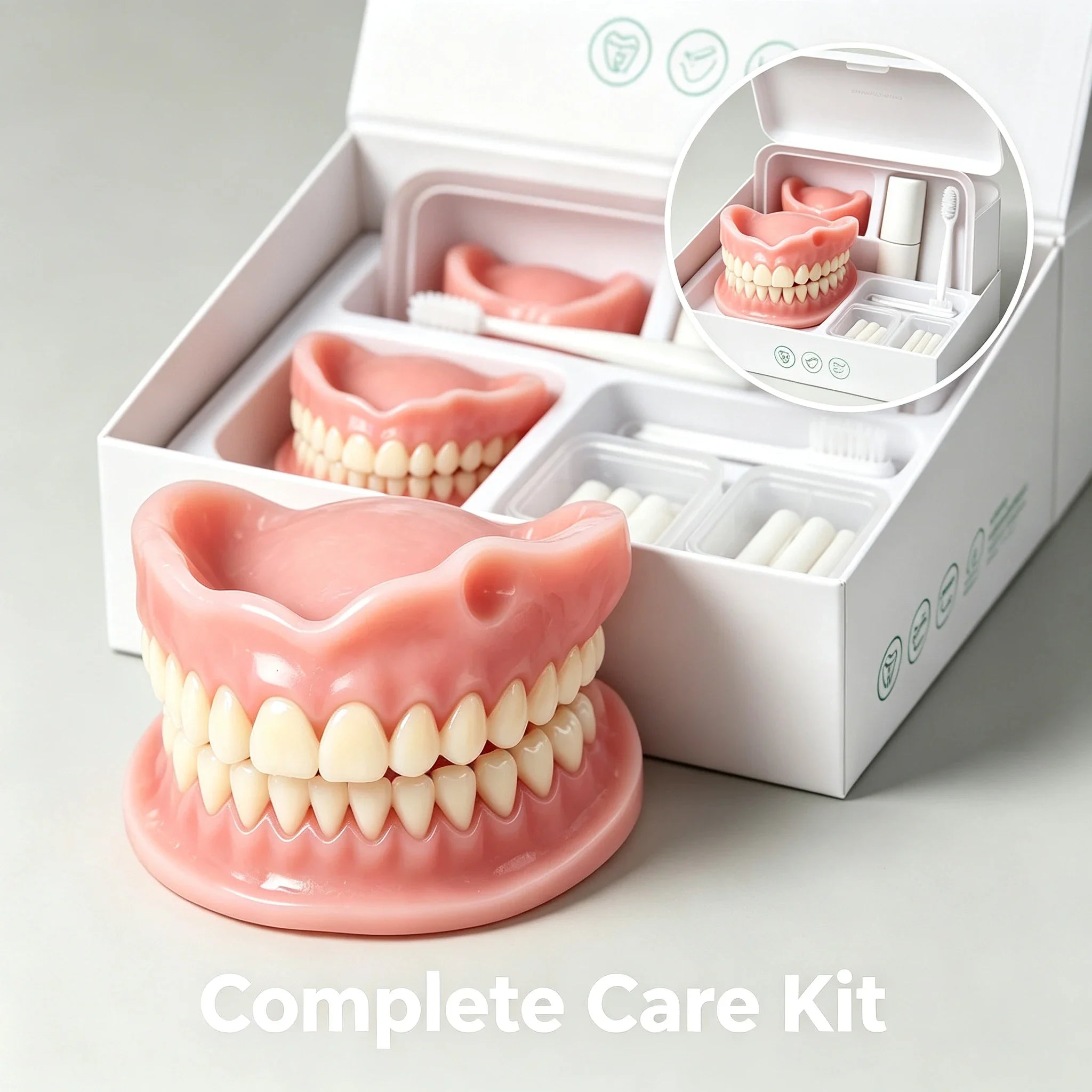Comfortable Silicone Full Denture Set for Daily Oral Care - 7