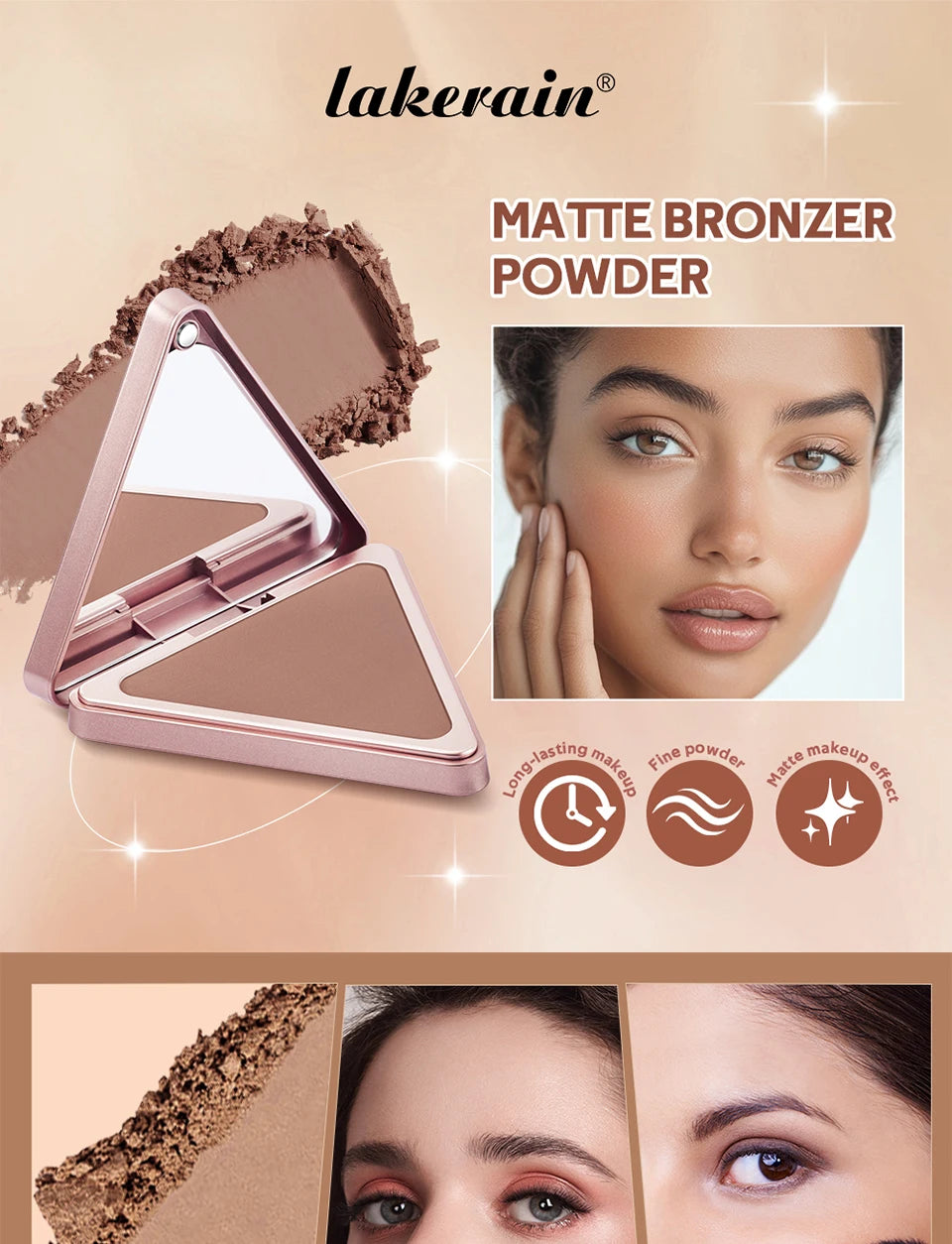 Matte Bronzer Powder for Face Contouring