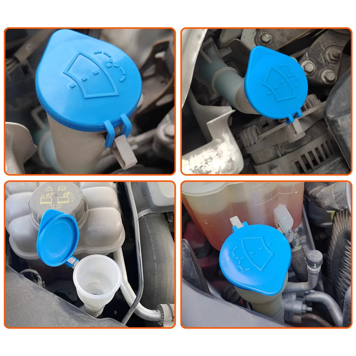 Windshield Wiper Washer Fluid Reservoir Cap for Ford Focus MK3 - 2