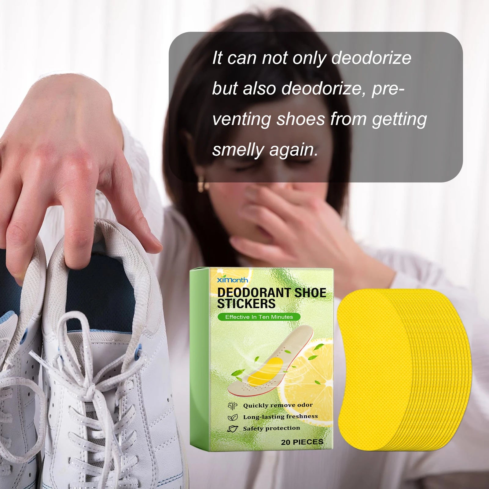 Refreshing Shoe Deodorizer Patches for Odor and Moisture Control - 10