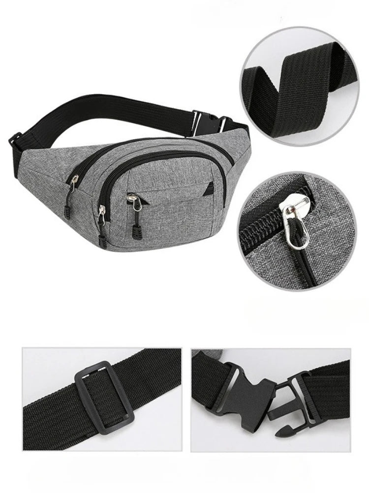 Multifunctional Waist Pack Adjustable Commuter Travel Belt Bag - 7