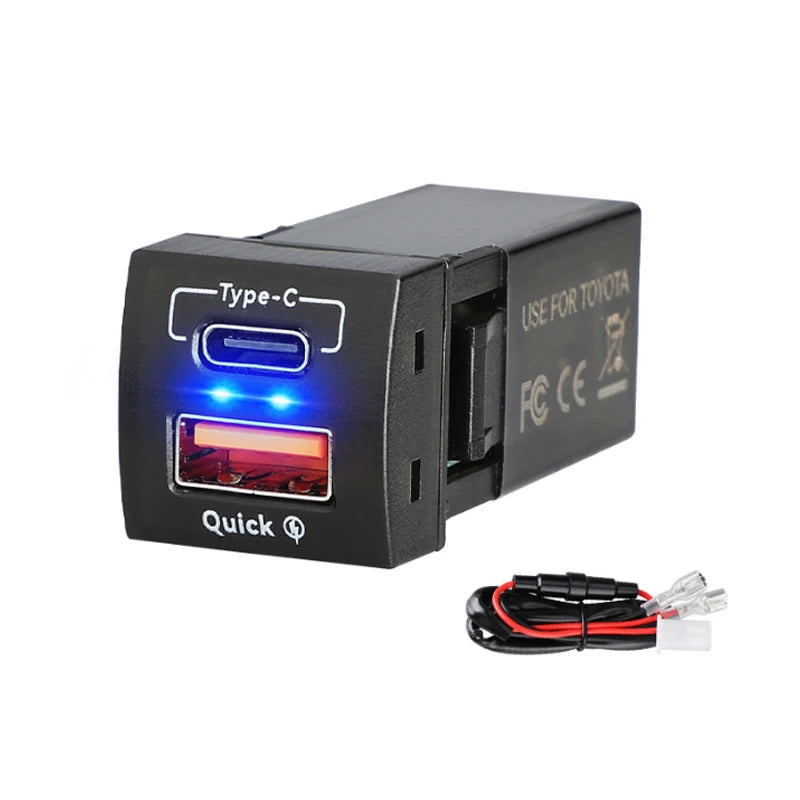 Dual Port Fast Car Charger for Toyota - 16
