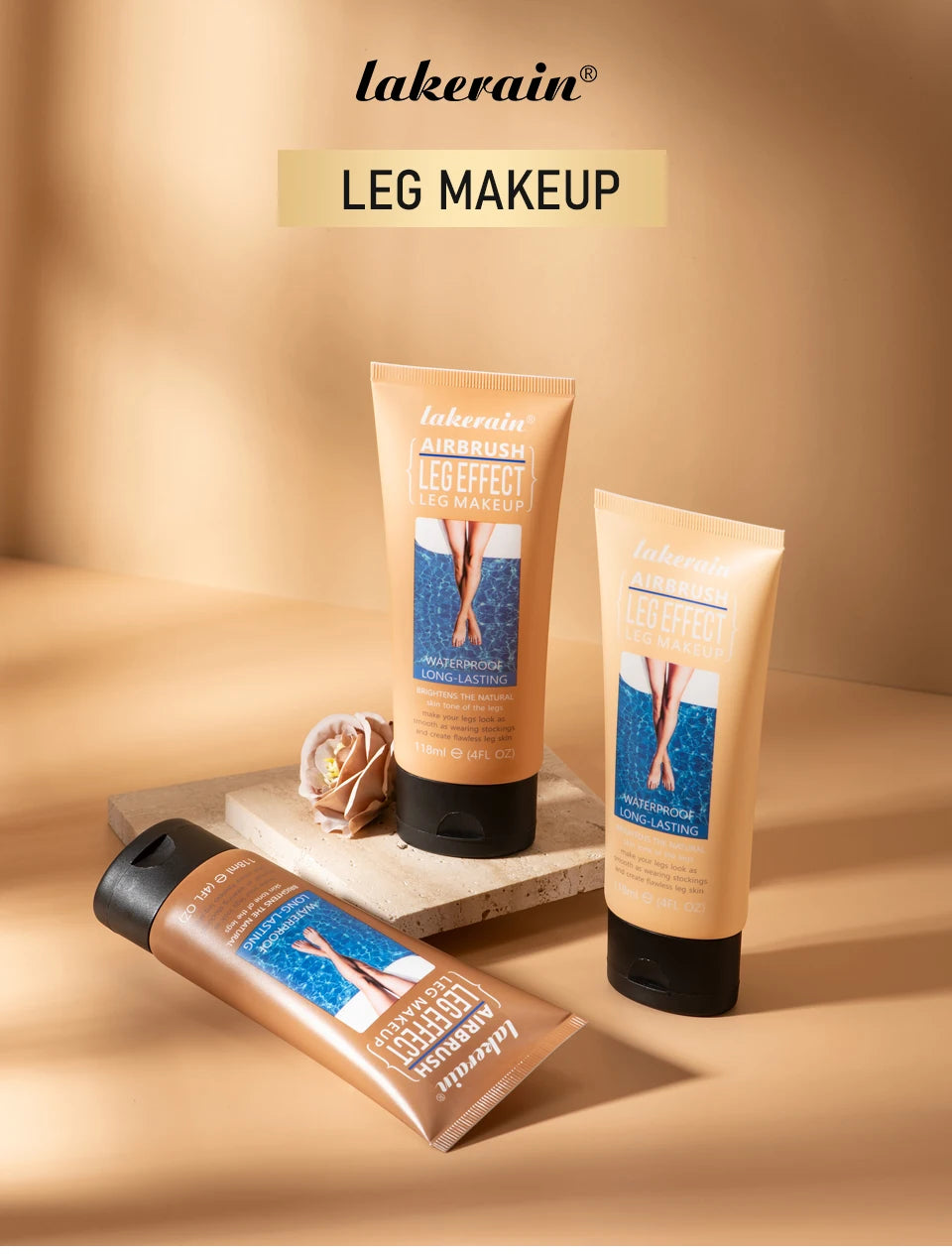 Waterproof Airbrush Leg Foundation and Body Concealer with Applicator