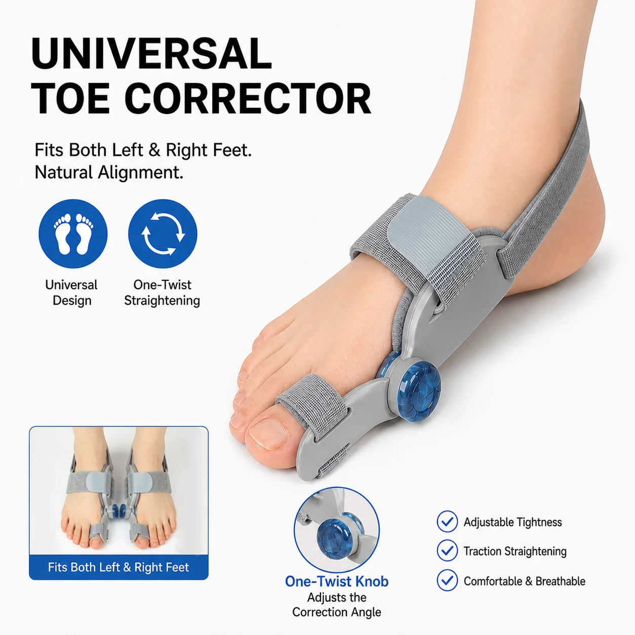 Adjustable Bunion Corrector and Toe Straightener Brace - 7
