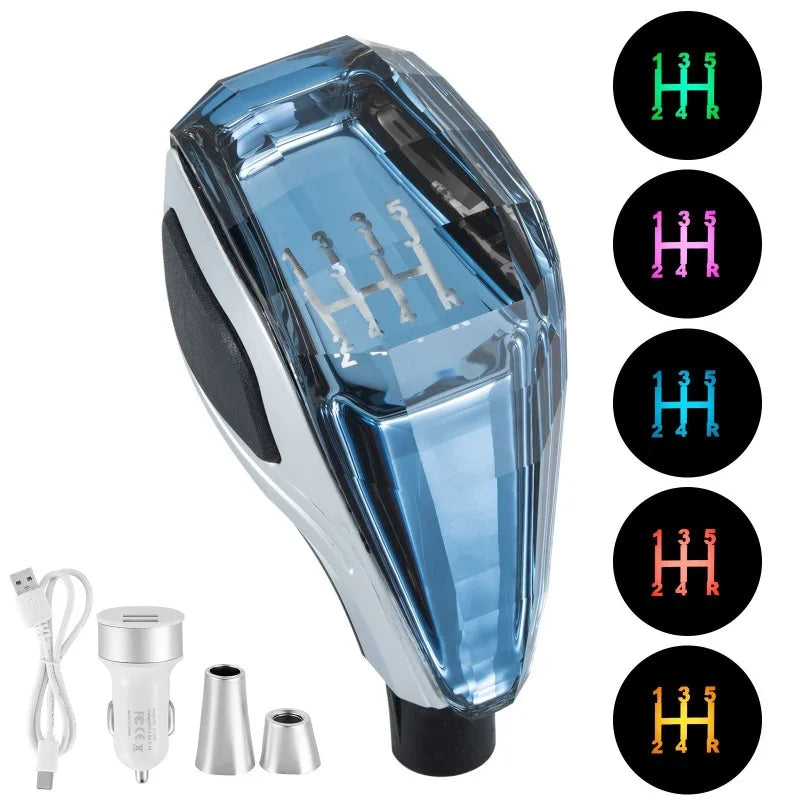 Universal Crystal LED Touch-Activated Gear Shift Knob - 4