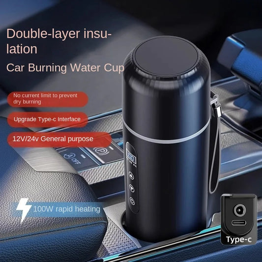 500ml Portable Car Heating Cup Electric Travel Kettle Water Warmer