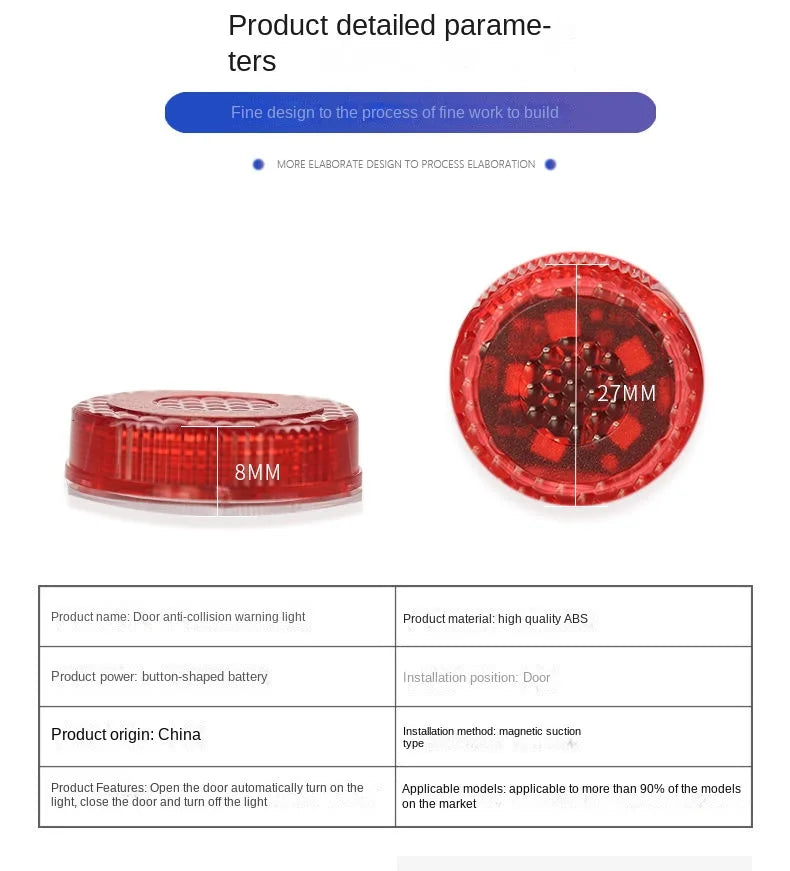 Wireless LED Car Door Anti-Collision Warning Light - 11