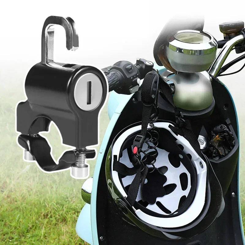 Universal Anti-Theft Handlebar Helmet Lock for Motorcycle and Bike - 5